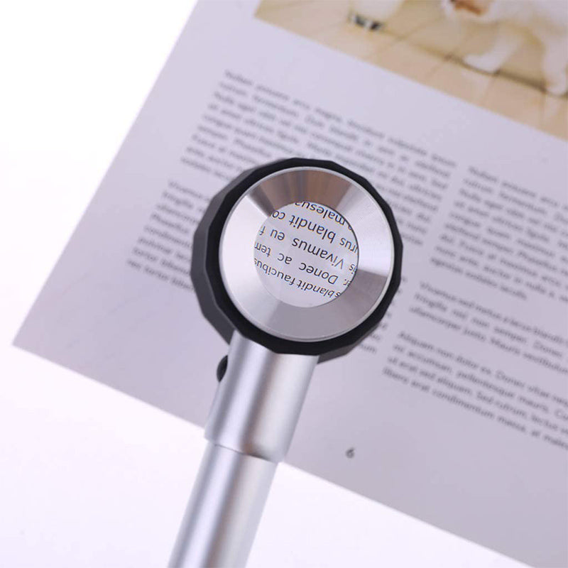 10X Magnifier Lens with Scale and LED Light