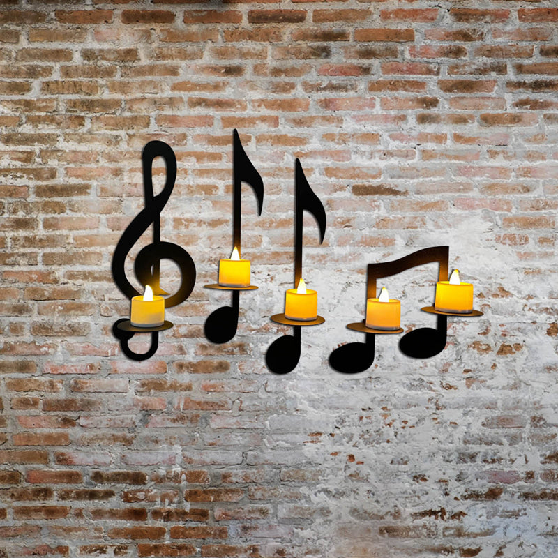 🔥Black Music Note Wall Sconce💡