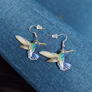 Acrylic Drop Bird Earrings