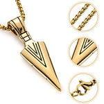 Matte Long Necklace with Arrow