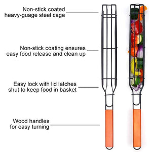 Reusable Kabob Grill Baskets