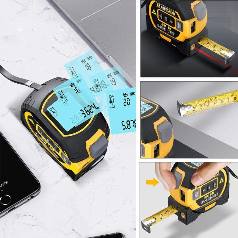 3-In-1 Infrared Laser Tape Measuring