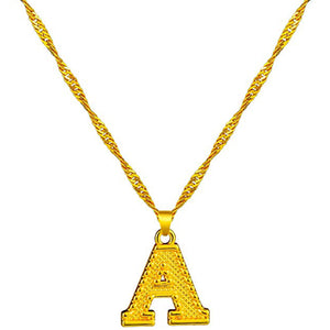 18K Gold Plated Initial Letter Necklace