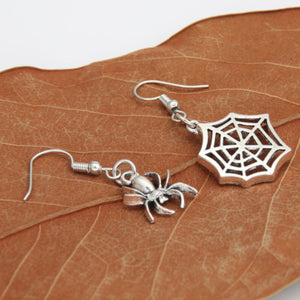 Punk Style Halloween Spider Earrings