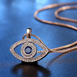 Evil Eye Crystal Silver Plated Necklace