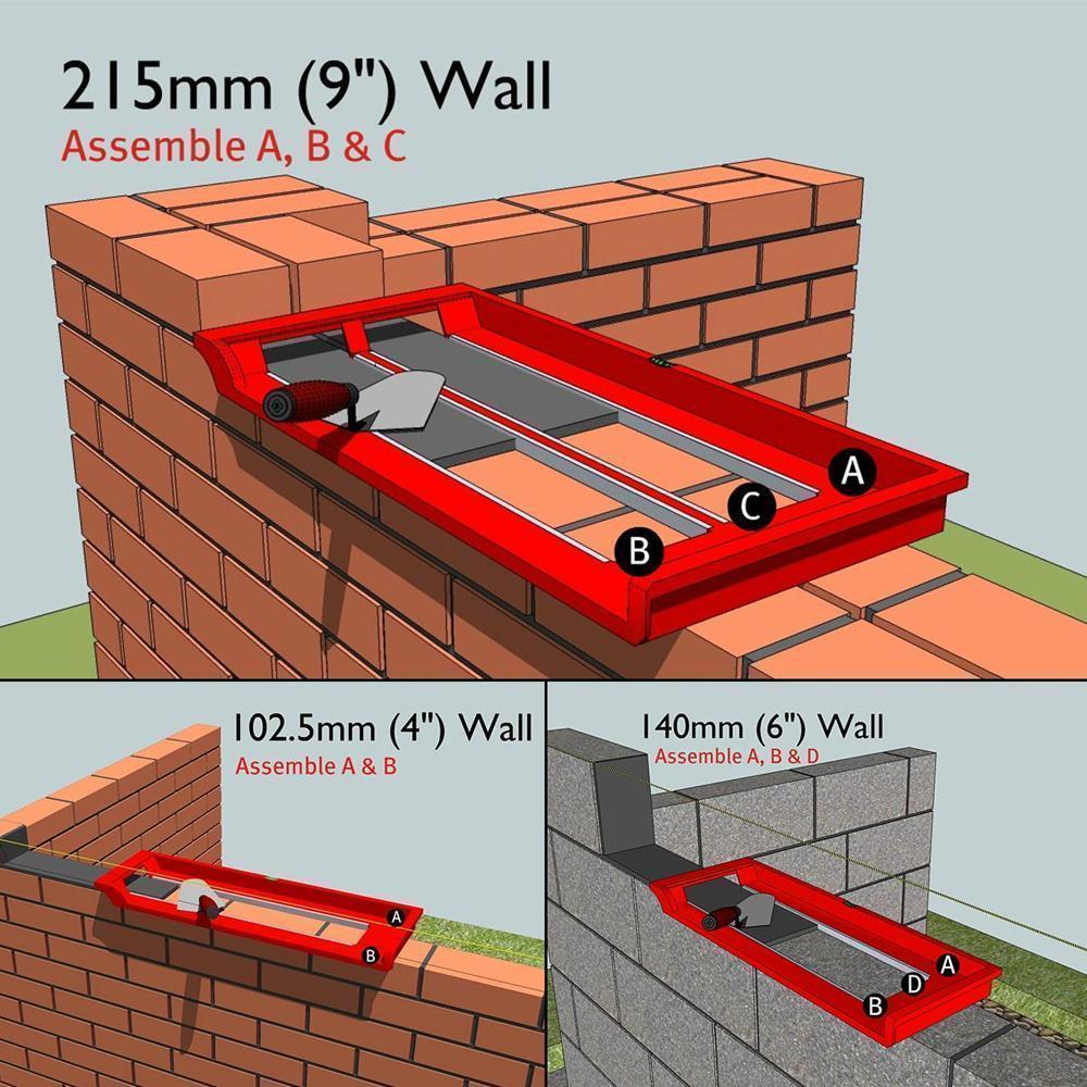 Bricklaying tool on Masonry Brick