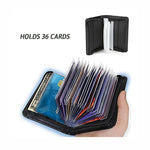 Black Leather Fraud Protector Card Case