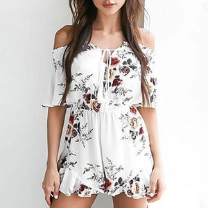 Summer Floral Chiffon Rompers