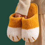 Winter Cat Paw Cotton Slippers