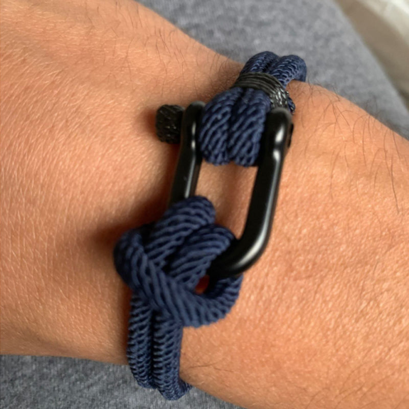 U-shaped Buckle Nylon Braided Bracelet