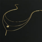 Multilayer Pendant Long Chain Necklace