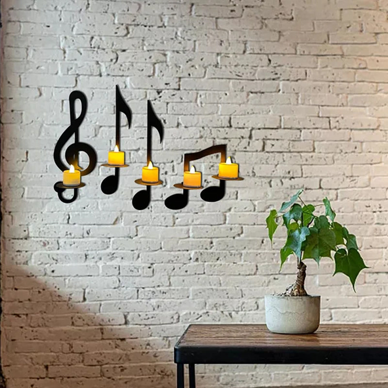 🔥Black Music Note Wall Sconce💡