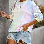 Tie-dye Crew Neck Long Sleeve T-Shirt