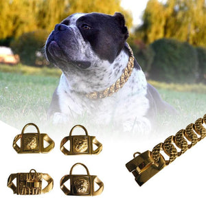 Heavy Duty Metal Chain Collar for Large Dogs