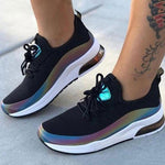 Colorblock Lace-up Breathable Sneakers