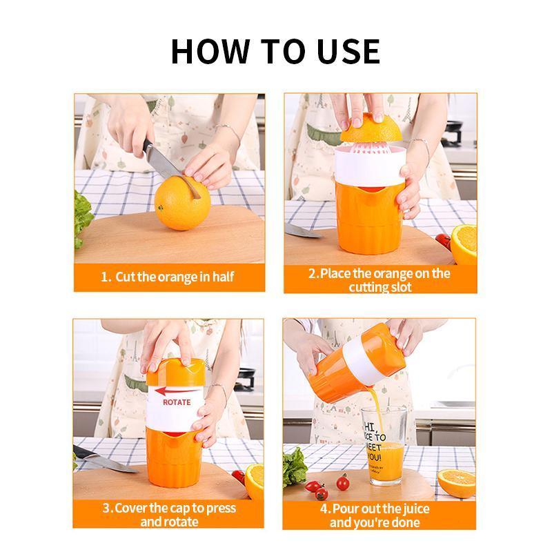 100% Fresh DIY Manual Portable Citrus Juicer