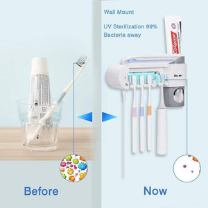 Automatic Toothpaste Squeezer and Holder Set