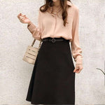 Women Solid Color Chiffon Shirts