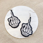 Fashion Personality Skull Finger Halloween Earrings