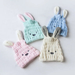 Super absorbent rabbit ear dry hair cap