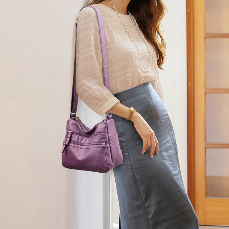 Solid Color Shoulder Bag for Women