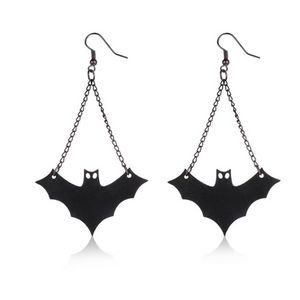 Halloween Gothic Jewelry Bat Earring and Necklace