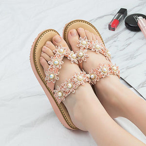 Women's Bohemian Sparkle Bling Flip Flops