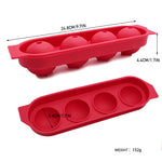 Silicone 4-Ball Ice Ball Maker Mold