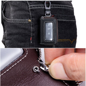 Two-Sides Mini Leather Car Key Case