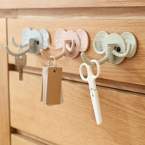 Elephant Utility Hooks Wall Hanger