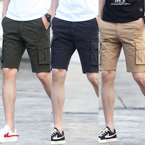 Men multi-pocket overalls shorts