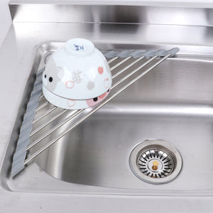 Triangle Roll Up Dish Drying Rack