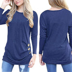 Women's Casual Long Sleeve Round Neck Shirt