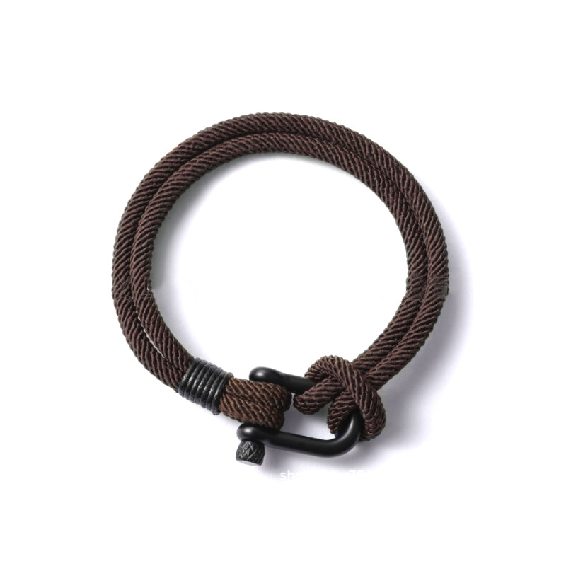 U-shaped Buckle Nylon Braided Bracelet