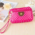 Ladies Coin Multilayer Mini Canvas Bag