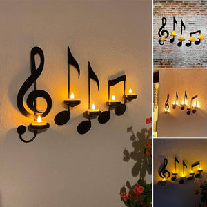 🔥Black Music Note Wall Sconce💡