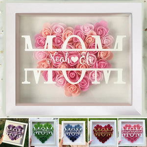 Personalized Mom Flower Shadow Box