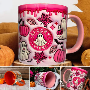 Pumpkin Coffee Cup With Ghost